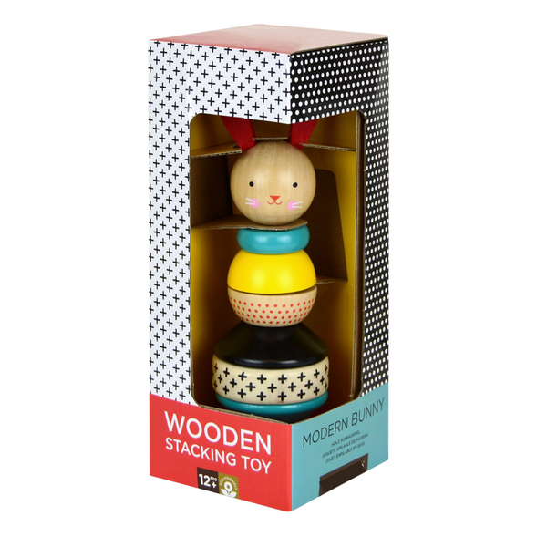 award winning Bunny Stacking Wooden Toy for toddlers