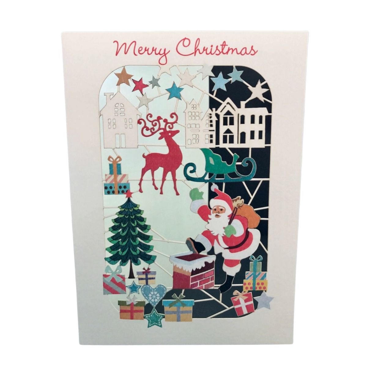 Christmas Santa Laser Cut Card