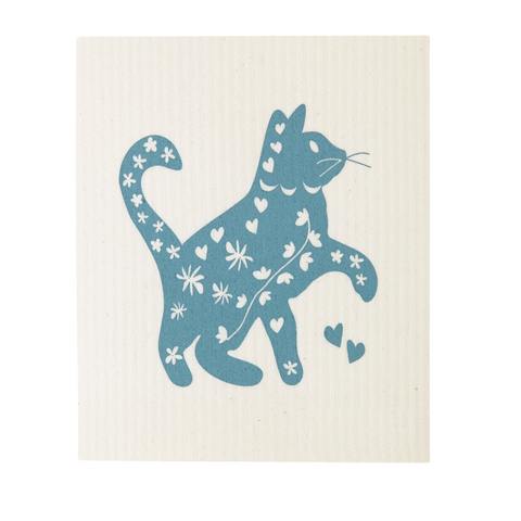 Lovable Cat Swedish Dishcloth