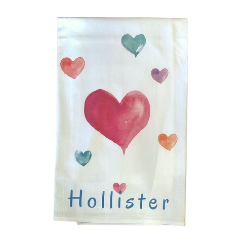 hollister hearts cotton towel