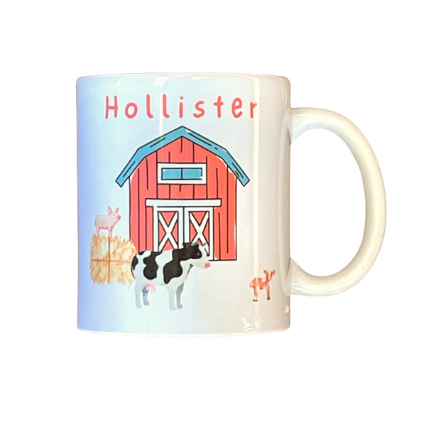hollister farm animals ceramic mug