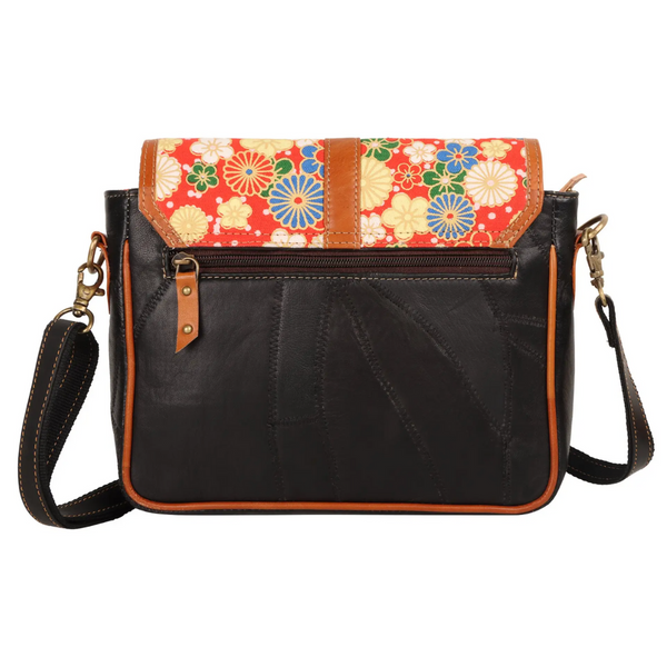Floral & Black Sling Bag