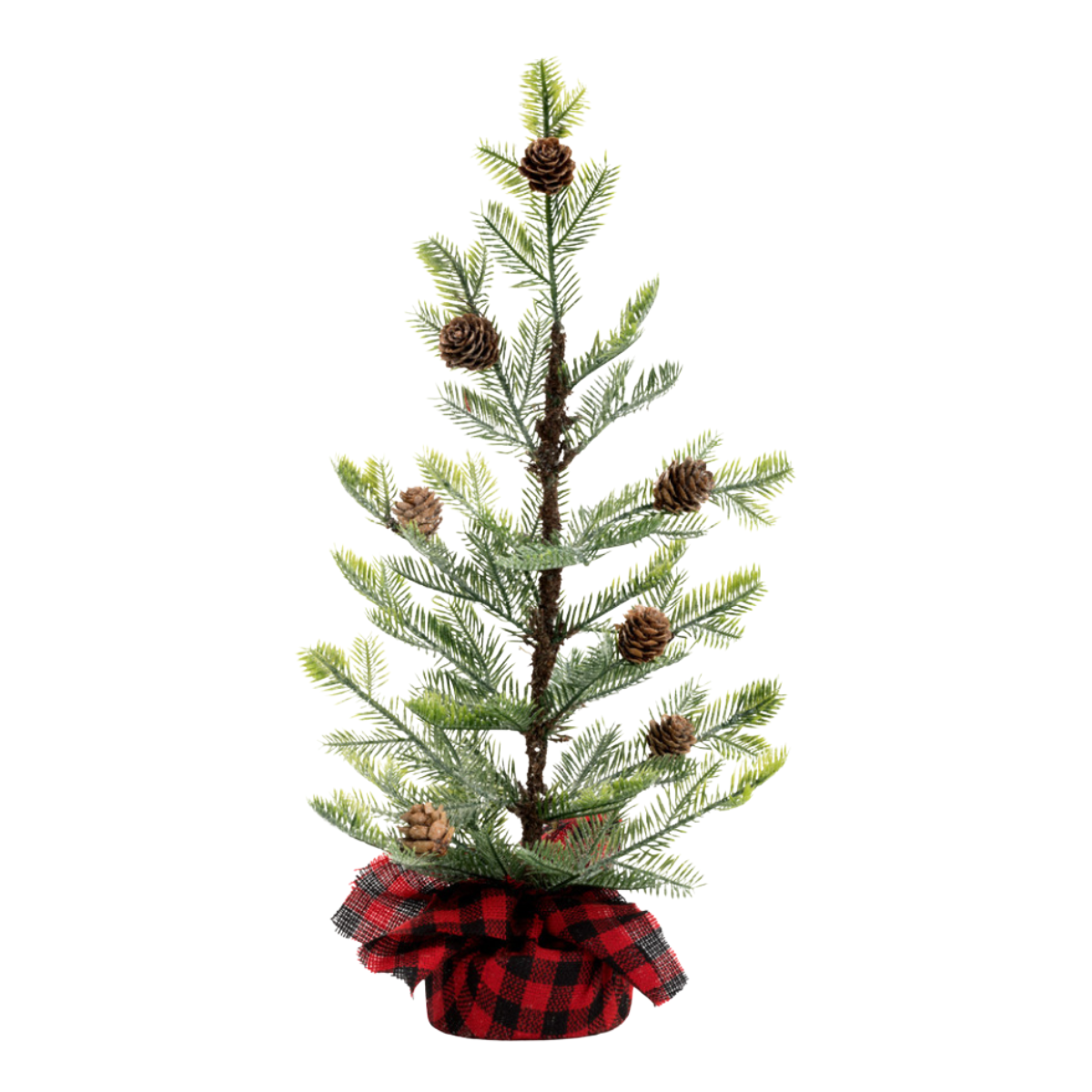 Christmas Tree with Red Plaid Base