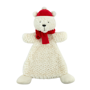 polar bear rattle cozie blankie