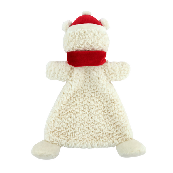 Polar Bear Rattle Plush Blankie