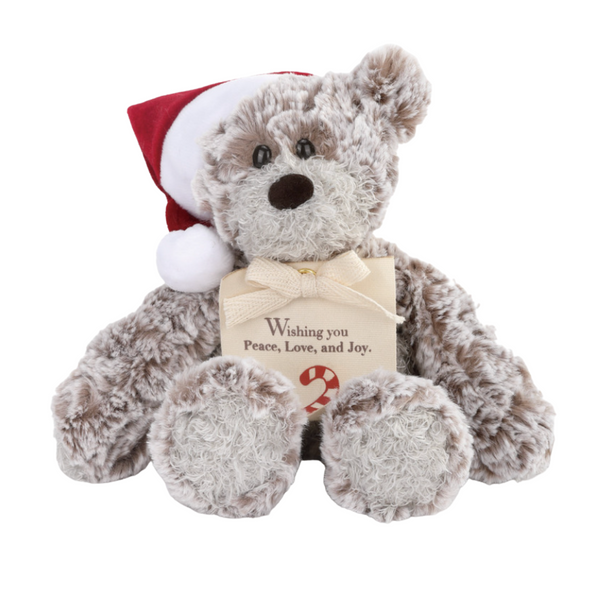 christmas plush giving bear