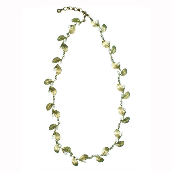 Michael Michaud Irish Thorn Tailored Leaves Necklace 16" adjustable