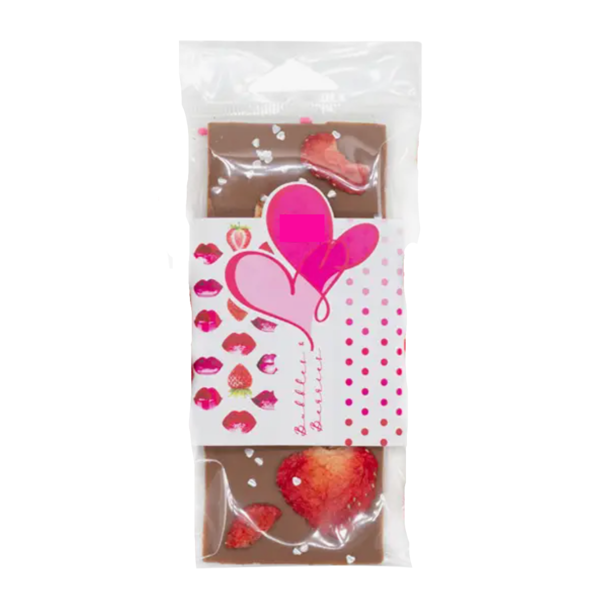 Valentine's Strawberries Milk Chocolate Bar