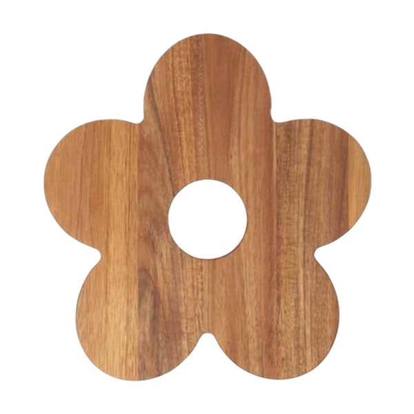 daisy shape wooden serving board