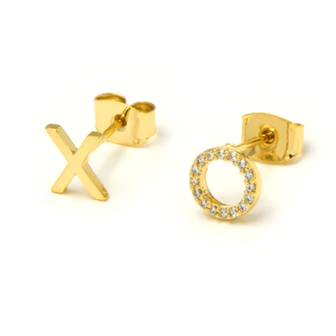 XO gold plated earrings