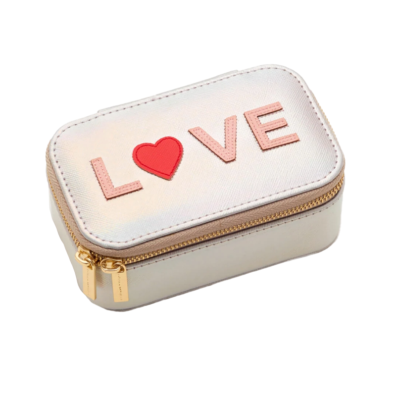 love applique mini jewelry box