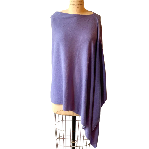 Periwinkle Cashmere Poncho
