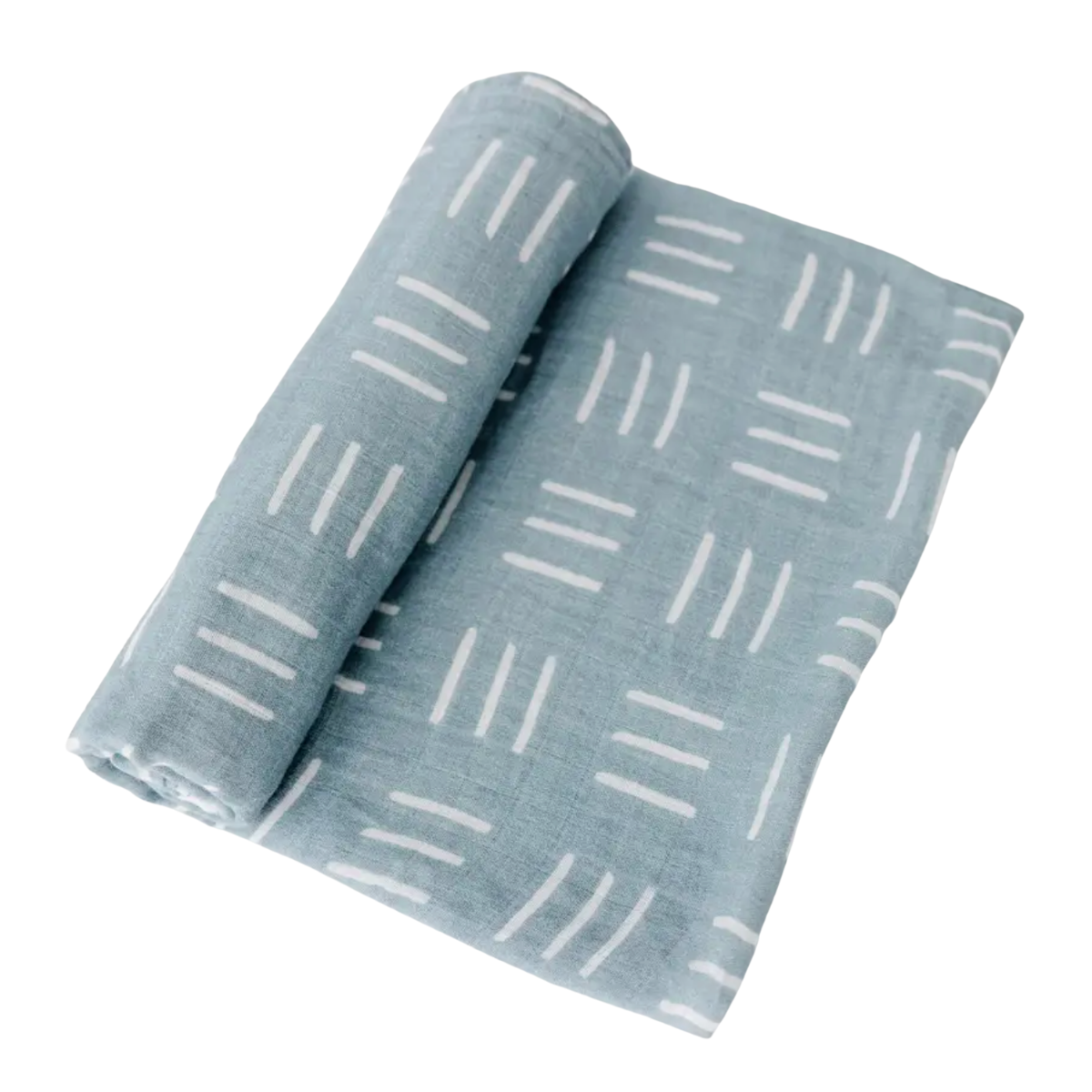 Blue Organic Muslin Swaddle Blanket