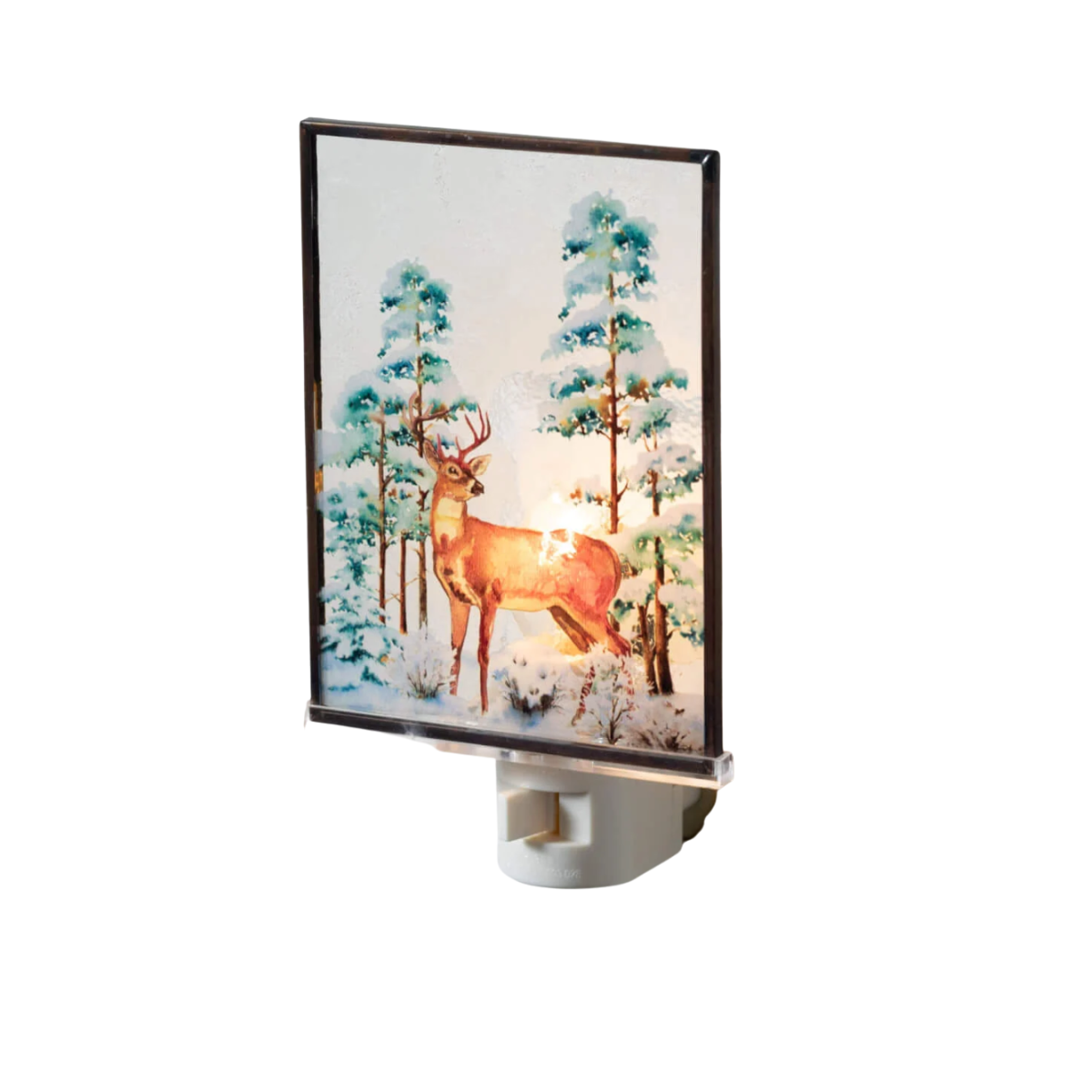 deer winter scene nightlight