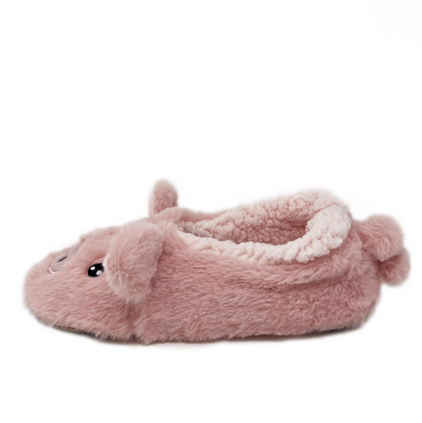 Pink Piggy Fluffy Slippers