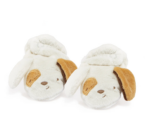 velour puppy baby slippers