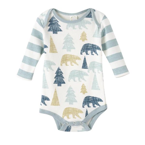 Timberland Bear Long Sleeve Cotton Baby Onesie