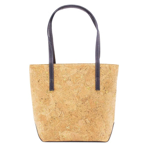 natural cork tote bag with zipper and pockets