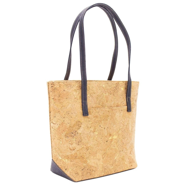 Gold Pattern Natural Cork Tote Bag