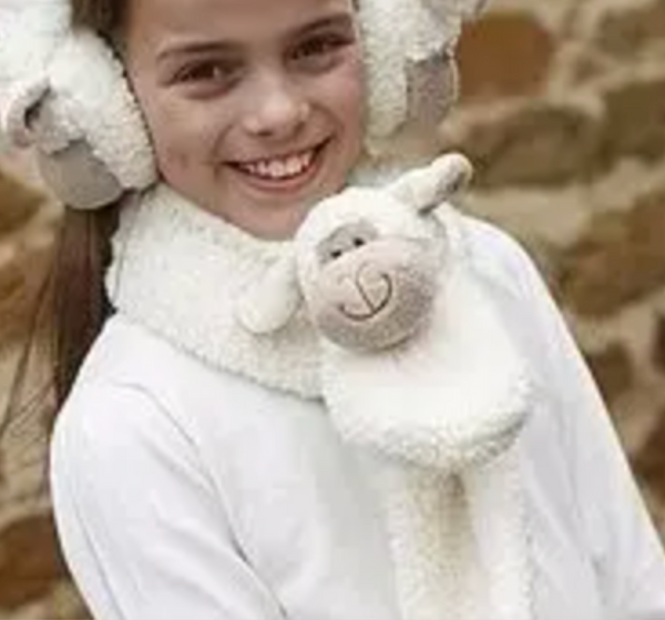 children sheep scarf